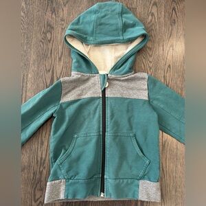Kids Teal and Gray Zip-Up Hoodie